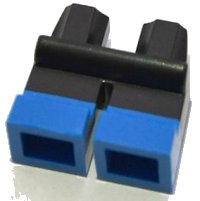 LEGO part Legs Short with Molded Blue Lower Legs / Boots  Pattern (BAM) 41879pb020