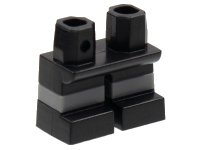 LEGO onderdeel Legs Short with Molded Horizontal Dark Bluish Gray Stripes  Pattern 41879pb025
