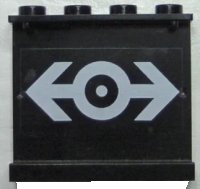 LEGO onderdeel Panel 1 x 4 x 3 with Train Logo White Pattern on Inside (Sticker) - Set 4565 4215pb045