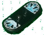 LEGO onderdeel Minifigure, Utensil Skateboard Deck with Medium Blue and White City Skyline Pattern (42511pb06)