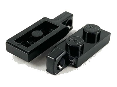 LEGO part Hinge Plate 1 x 2 Locking with 1 Finger on End with Bottom Groove (44301a)