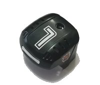 LEGO onderdeel Sports Hockey Helmet with NHL Logo Both Sides, White Number 7 and White Stripe Pattern (Stickers) - Set 3544 44790pb07