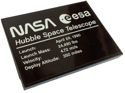 LEGO onderdeel Slope 10 6 x 8 with NASA Hubble Space Telescope Pattern (Sticker) - Set 10283 (4515pb082)