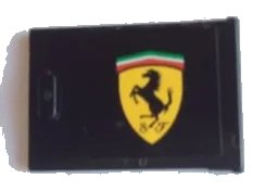 LEGO onderdeel Container, Cupboard 2 x 3 x 2 Door with Ferrari Logo Pattern Right (Sticker) - Set 8144 (4533pb026R)