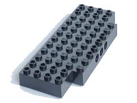 LEGO part Brick, Modified 5 x 12 with 1 x 2 Cutouts and 3 Holes on Side 45403