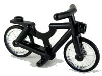 LEGO onderdeel Bicycle with Trans-Clear Wheels with Molded Black Hard Rubber Tires (4719 / 92851pb01) 4719c02