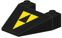 LEGO part Wedge 4 x 4 Taper with Blacktron I Logo Pattern 4858p01