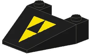 LEGO onderdeel Wedge 4 x 4 Taper with Blacktron I Logo Pattern (4858p01)