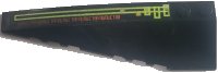 LEGO onderdeel Wedge 10 x 3 Left with Light Bars and Alien Characters Pattern on Top (Sticker) - Set 7691 50955pb029
