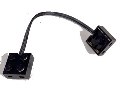 LEGO onderdeel Electric, Wire with Brick 2 x 2 x 2/3 Pair, 11 Studs Long (5306bc011)