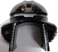 LEGO part Bionicle Mask Large Kiril (Turaga Dume Style) with Silver Stripes and Yellow Dot Pattern (Stickers) - Set 8758 53394pb01