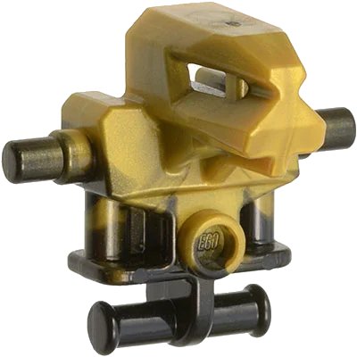 LEGO onderdeel Torso/Head Mechanical, Exo-Force Robot with Marbled Pearl Gold Pattern (53988pb02)