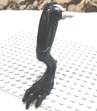 LEGO onderdeel Dinosaur Leg Medium (Rear) with Light Bluish Gray Rotation Joint Pin - Right 54163c01