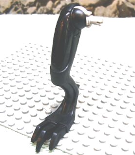 LEGO onderdeel Dinosaur Leg Medium (Rear) with Light Bluish Gray Rotation Joint Pin - Right (54163c01)