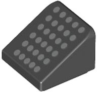 LEGO onderdeel Slope 30 1 x 1 x 2/3 with 30 Silver Dots Pattern (54200pb107)