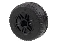 LEGO part Wheel 18mm D. x 14mm with Pin Hole, Fake Bolts and Shallow Spokes with Black Tire 30.4 x 14 Solid (55981 / 58090) 55981c03