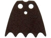 LEGO part Minifigure Cape Cloth with Top Holes and Scalloped 5 Points Bottom (Batman), Long, Circle Neck Cut - Traditional Starched Fabric 56630