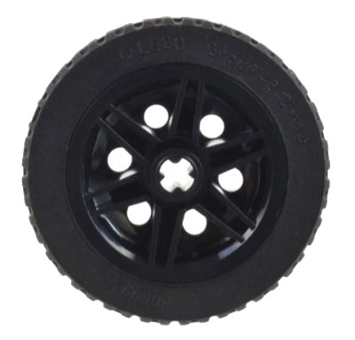 LEGO onderdeel Wheel 30mm D. x 14mm with Black Tire 43.2 x 14 Solid (56904 / 30699) (56904c02)