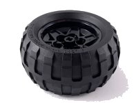 LEGO part Wheel 43.2mm D. x 26mm Technic Racing Small, 6 Pin Holes with Black Tire 68.7 x 34 R (56908 / 61480) 56908c02