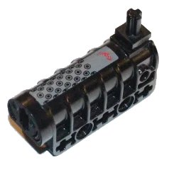 LEGO onderdeel Projectile Launcher, Cannon, Flat Bottom with Heat Shield on Dark Bluish Gray Background Pattern (Sticker) - Set 5985 (57029c01pb02)