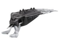 LEGO part Bionicle Head, Barraki Mantax with Marbled Flexible Rubber Pearl Light Gray Mandibles and Horns Pattern 57550pb01