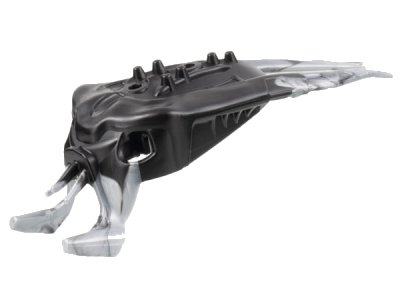 LEGO onderdeel Bionicle Head, Barraki Mantax with Marbled Flexible Rubber Pearl Light Gray Mandibles and Horns Pattern (57550pb01)