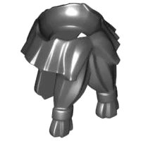 LEGO part Minifigure Beard, Tied with Hair in Back 60750