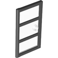 LEGO onderdeel Door 1 x 4 x 6 with 3 Panes with Molded Trans-Clear Glass with Stud Handle Pattern (60797pb04)