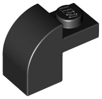 LEGO onderdeel Slope, Curved 2 x 1 x 1 1/3 with Recessed Stud (6091)