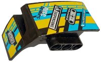 LEGO part Technic, Panel Car Mudguard Right with Sponsor Logos on Dark Azure, Yellow and Black Background Pattern (Stickers) - Set 42034 61070pb007