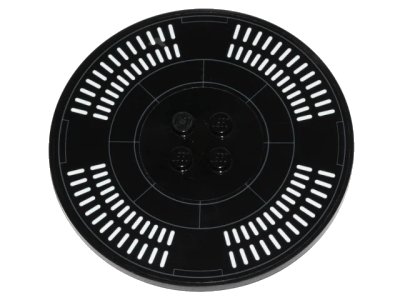 LEGO onderdeel Tile, Round 8 x 8 with 4 Studs in Center with SW Darth Vader's Castle Floor Pattern (Sticker) - Set 75251 (6177pb015)