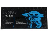 LEGO part Tile, Modified 6 x 12 with Studs on Edges with Star Wars Logo and 'The Child' Pattern (Sticker) - Set 75318 6178pb033