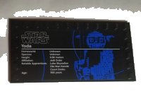 LEGO onderdeel Tile, Modified 6 x 12 with Studs on Edges with Star Wars Logo and 'Yoda' Pattern (Sticker) - Set 75255 6178pb035