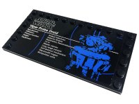 LEGO onderdeel Tile, Modified 6 x 12 with Studs on Edges with Star Wars Logo and 'Viper Probe Droid' Pattern (Sticker) - Set 75306 6178pb036