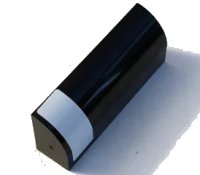 LEGO part Slope, Curved 1 x 4 x 1 1/3 with White Vertical Stripe Pattern on Left Side (Sticker) - Set 7962 6191pb017L