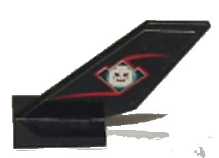 LEGO onderdeel Tail Shuttle with Skull Evil Minifigure Head Pattern on Both Sides (Stickers) - Set 4793 (6239pb006)