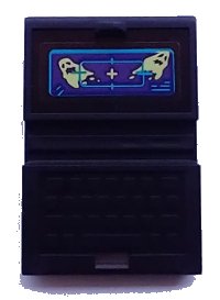 LEGO part Minifigure, Utensil Computer Laptop with Crosshairs and 2 Ghosts on Screen Pattern (Sticker) - Set 70423 62698pb15
