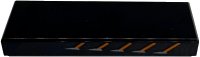 LEGO part Tile 1 x 3 with Orange Diagonal Lines and Dark Silver Air Vent Highlights Pattern Model Left Side 63864pb307L