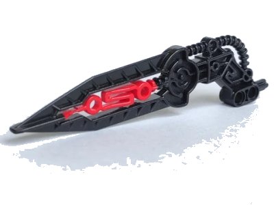 LEGO onderdeel Bionicle Wing Angled with Molded Red Center Pattern (64263pb02)