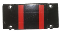 LEGO part Technic, Panel Plate 5 x 11 x 1 with 2 Red Stripes Pattern (Sticker) - Set 8081 64782pb026