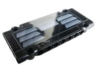 LEGO onderdeel Technic, Panel Plate 5 x 11 x 1 with Gray Rectangle and 6 Trapezoids on Black Background Pattern (Sticker) - Set 42096 64782pb035
