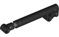 LEGO part Technic, Shock Absorber 11L with Internal Spring, Dark Bluish Gray Shaft, and Black Tip (65151c02)