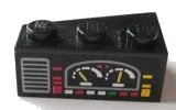 LEGO part Wedge 3 x 2 Right with Car Gauges Pattern (Sticker) - Set 8479 6564pb04