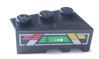 LEGO onderdeel Wedge 3 x 2 Left with Red, Yellow and Green Console Display Pattern (Sticker) - Set 8479 6565pb10