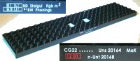 LEGO part Train Base 6 x 24 with 3 Round Holes Each End with 'BD Stalgul Kgb m² BW Phonings' and 'CG22 Uns 20164 MaK n-Unt 20168' Pattern (Stickers) - Set 7898 6584apb03