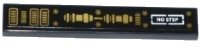 LEGO part Tile 1 x 6 with 'NO STEP', Bolts and Grilles Pattern Model Right Side (Sticker) - Set 70502 6636pb082R