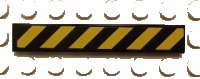 LEGO part Tile 1 x 6 with Black and Yellow Danger Stripes Thin Pattern (Sticker) - Set 60059 6636pb091
