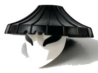 LEGO part Minifigure, Headgear Hat, Conical Asian with Raised Center and White Mask with Large Black Eyes Pattern 66959pb01
