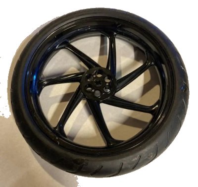 LEGO onderdeel Wheel 107.1mm D. x 24mm Motorcycle with Black Tire 132.6mm D. x 27mm Motorcycle Racing Tread Narrow (71720 / 71721) (71720c01)