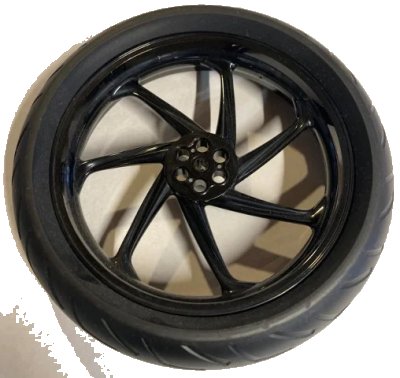 LEGO onderdeel Wheel 107.1mm D. x 24mm Motorcycle with Black Tire 139mm D. x 37mm Motorcycle Racing Tread (71720 / 71722) (71720c02)